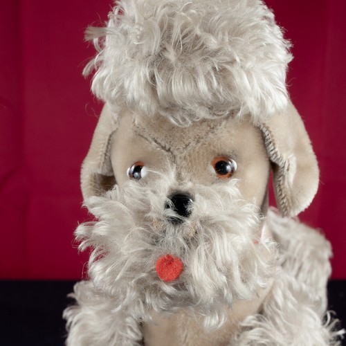 Hund stoffhund pudel grau - hund,